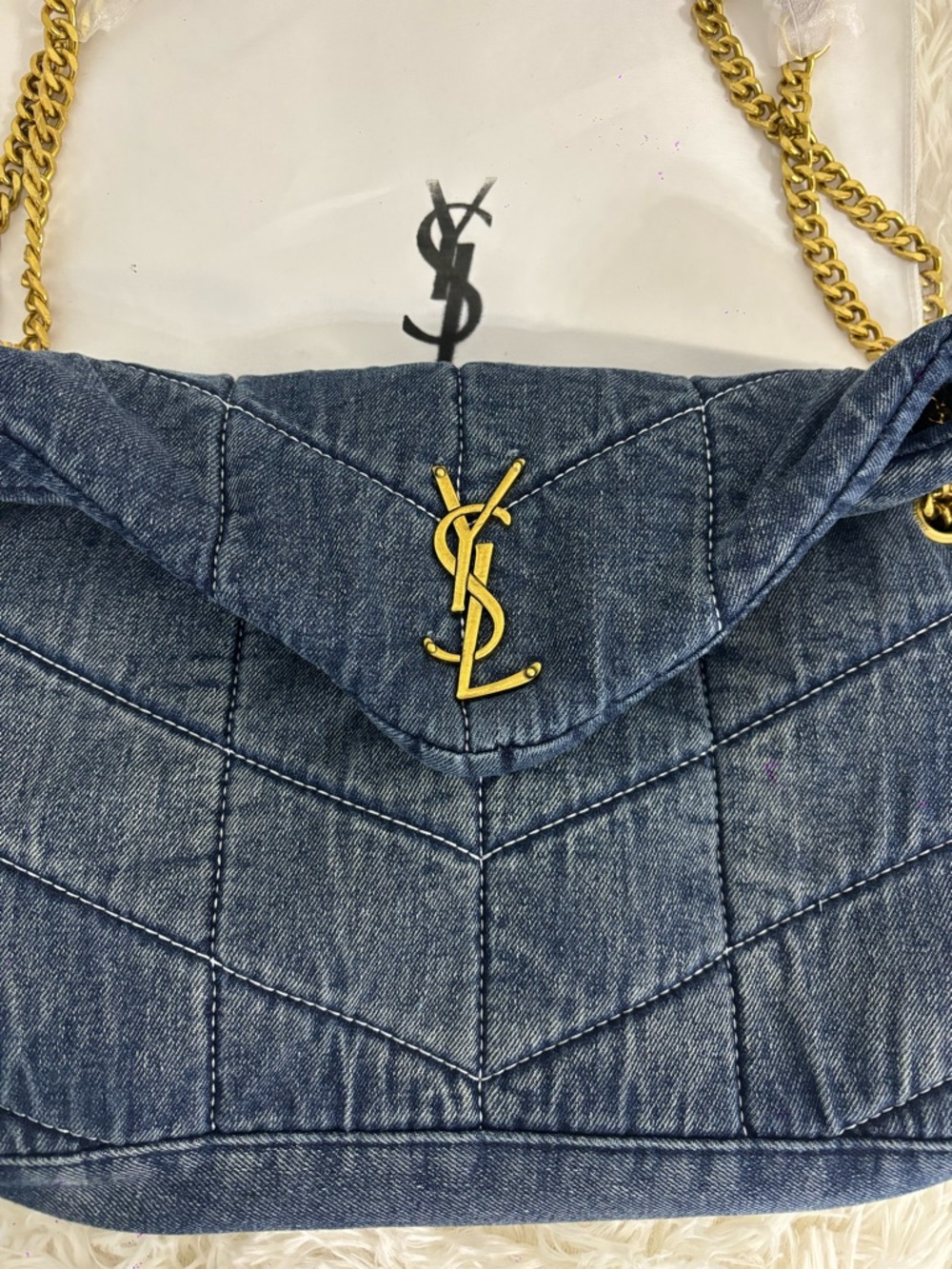 YSL Lou Lou small denim bag - Picture 2 of 8